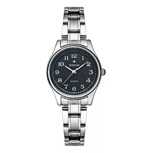 Reloj De Pulsera Wwoor De Acero Inoxidable Impermeable A La