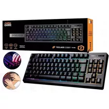 Teclado Gamer Cobby Tc206 - Abnt2 - Led Rainbow Cor De Teclado Preto Idioma Português Brasil