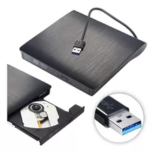 Gravador Externo Cd/dvd Usb 3.0 Slim Portatil C/ Nota Fiscal