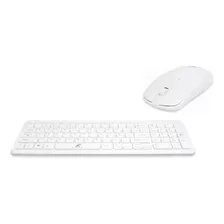 Kit Teclado E Mouse Slim Sem Fio 2.4 Ghz Branco X-cell Cb-04