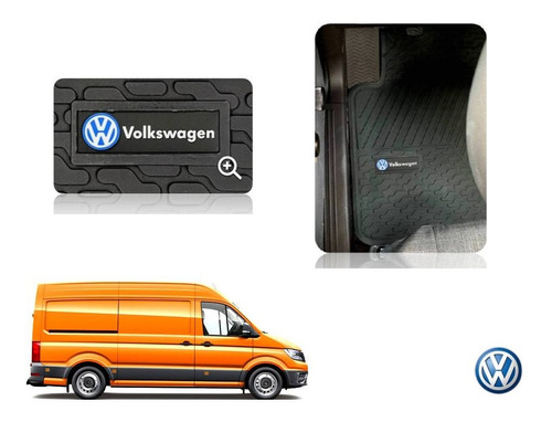 Tapetes 2pz Big Truck Logo Vw Crafter 2014 A 2022 2023 2024 Foto 3