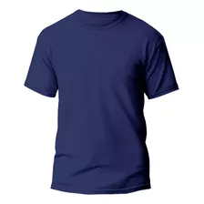 Remera Lisa Algodón Trabajo Azul Cuello Redondo Gpi Talle M