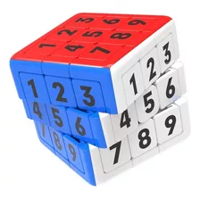 Cubo Mágico 3x3 Yuxin Magnético Number Klotski Sem Adesivo