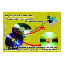 Restauración Respaldo Recuperación De Cds (incluye Backup)