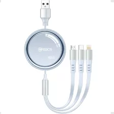 Cabo Carregador Multi Usb 3 Em 1 Ultra Rápido Universal