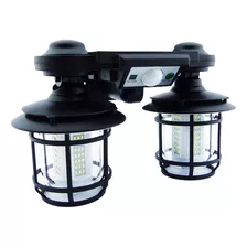 Farol Solar Doble De 192 Led Para Césped Y Muro