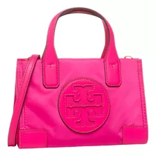 Bolsa Tory Burch Ella Micro Tote 61057 694 Bright Pink