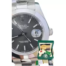 Relógio Rolex Datejust Cinza Safira 41mm Base Eta 3035 Caixa