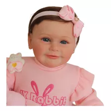 Bebê Reborn Doll Grande Adora Menina Realista Olhos Abertos 