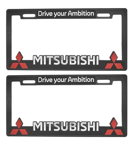 Par Portaplacas Mitsubishi Drive Your Ambition Foto 2