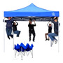 Tenda Articulada 3x3 Reforçada Gazebo Aço Carbono C/ Bolsa Azul Tl Imports