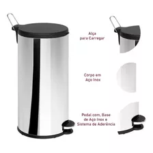 Lixeira Brinox Decorline Com Pedal 20l Em Inox - 3048/206