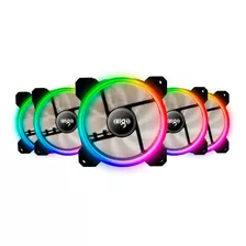 Kit Cooler Fans 5 En 1 Argb Controladora + Control Remoto