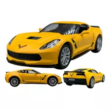 Miniatura Corvette Grand Sport 2017 1/36 Metal - Amarelo F-x