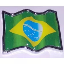 Adesivo Alto Relevo 3d Em Abs Bandeira Do Brasil