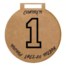 Medalla Personalizada Dia De Las Madres 35pzs Mdf 3mm 