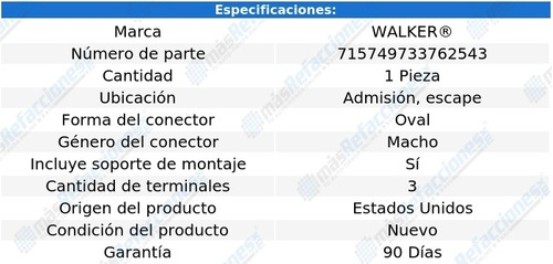 Sensor Cmp Admisin, Escape Bmw X5 V8 4.8l 04-06 Walker Foto 6