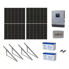 Kit Solar 4300wh/dia Con Inversor Cargador Mppt 3kva