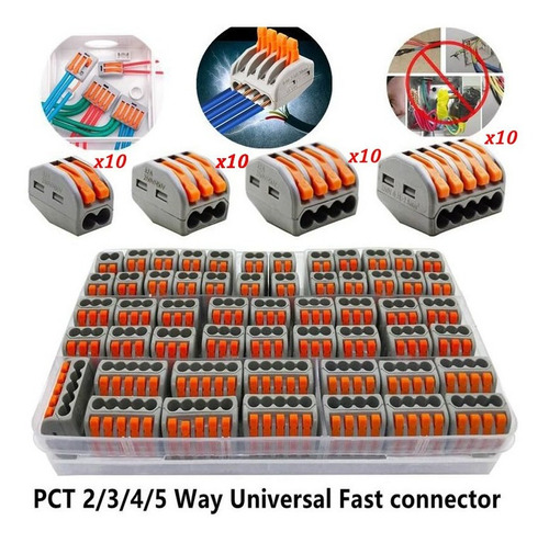 Conector De Cable Rápido Compacto Universal Pct 2/3/4/5 Vías