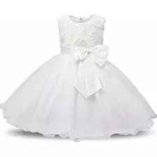 Vestido Branco Infantil Festa Longo Renda Casamento Dama