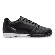 Botines Papi Futbol Arciel Punta Cosida Color Negro