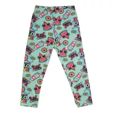 Calça Legging Algodão Infantil Feminina Estampada Cato Lele