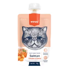 Wanpy Tasty Meat Paste Gato Salmon, Pollo Y Zanahoria 90g