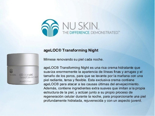Ageloc Transforming Night Nuskin Nu Skin