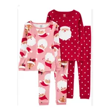 Pijamas Navideñas Para Niña 4 Pza Just One You By Carters 