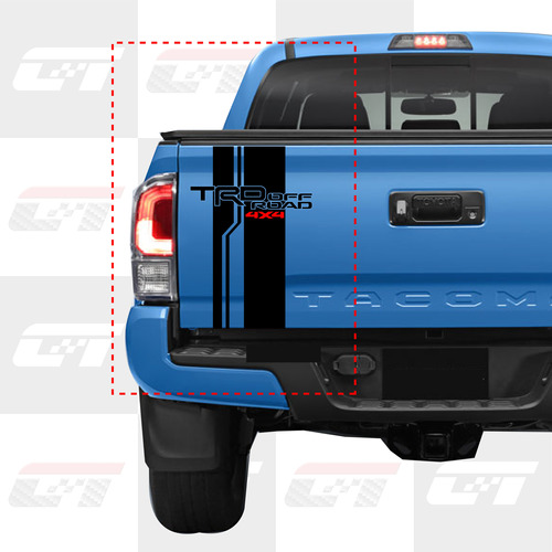 Stickers Vinil Franja Batea Toyota Tacoma Trd Off Road 4x4  Foto 6