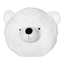 Pelúcia Urso Polar - Cabeça Decorativa - Ambiente Infantil
