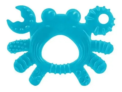 Mordedor Lillo Caranguejo Azul Massageador Gengivas 8 Texturas Atóxico Bpa Free Liso