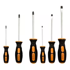 Juego Destornilladores Plano Philips 6 Unidades Kit Set