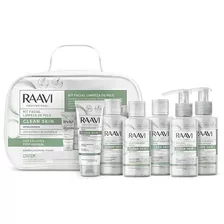 Kit Facial Limpeza De Pele Clean Skin Raavi - 06 Itens
