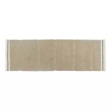 Alfombra De Lana Lavable Steppe Caminero Beige 80x230 Cm