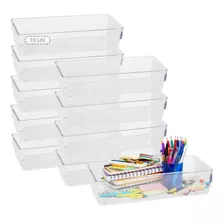 Kit 10 Organizador Geladeira/armário/cozinha Acrílico 23x8x5