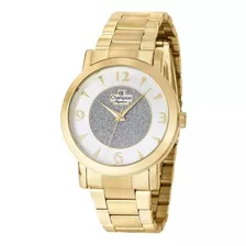 Relógio Champion Feminino Dourado Prova D'agua Original Cor Do Fundo Branco