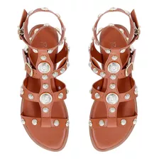 Rasteirinha Rasteira Feminina Pedras Leve Flat Birken 