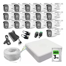 Epcom Kit Video Vigilancia 16 Cámaras 2 Mp Color Vu B8-kit-cv/a-plus4bs Con Micrófono Integrado Hdd 3 Tb + Bobina De Cable Utp Cat5e 305 Mts + Transceptores Cámaras De Seguridad Visión A Color 24/7