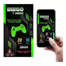 Convite Interativo Digital Gamer Video Game Para Whatsapp