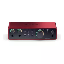 Interfaz De Audio Usb Focusrite Scarlett 2i2 4g, Rojo