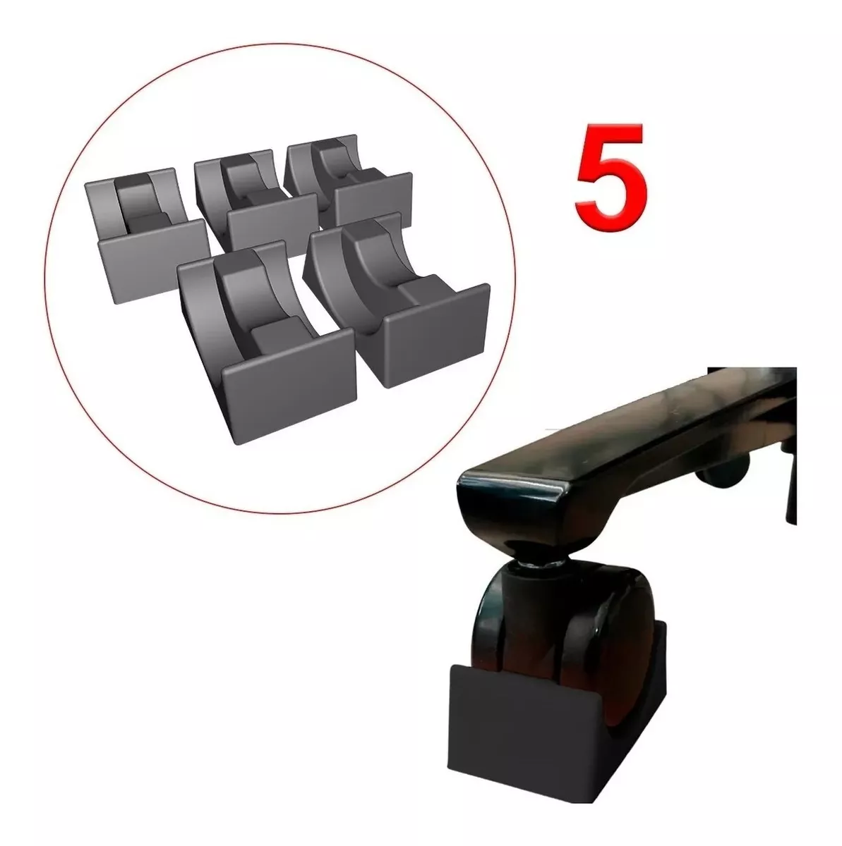 Kit C/ 5 Trava Rodinhas Cadeira Gamer Para Jogos Simulador