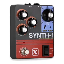 Pedal Keeley Synth 1 Reverse Attack Fuzz Wave Generator Color Gris-azul-rojo