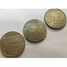 Série De 3 Moedas De 5.000 Réis Santos Dumont 1936 1937 1938