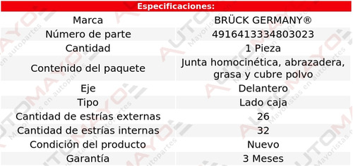 1 - Junta Homocintica Lado Caja Bruck Passat L5 2.5l 12-18 Foto 2