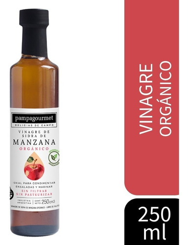 Vinagre De Sidra De Manzana Orgánico Pampa Gourmet 250ml