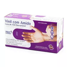 Luva Descartável Vinil Com Amido Tam M Volk Do Brasil