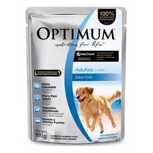 Optimum Caja De Pouch X 12 Unidades De 100g Perros Adultos