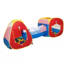 Tenda Barraca Infantil Dobrável 3x1 Túnel 