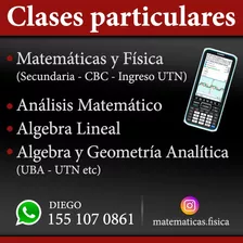 Clases Particulares: Matemáticas - Análisis - Algebra